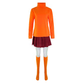 Movie Scooby-Doo! and Krypto, Too! (2023) Velma Yellow Set Outfits Cosplay Costume Halloween Carnival Suit